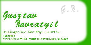 gusztav navratyil business card