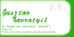 gusztav navratyil business card